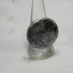 Bague Argentia Brute – Pastille Béton Argenté Texturé Une Lueur de Bonheur