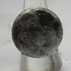 Bague Argentia Brute – Pastille Béton Argenté Texturé Une Lueur de Bonheur