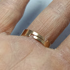 Bague Pastille – Béton & Feuilles de couleurs Une Lueur de Bonheur