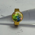 Bague Pastille – Béton & Feuilles de couleurs Une Lueur de Bonheur