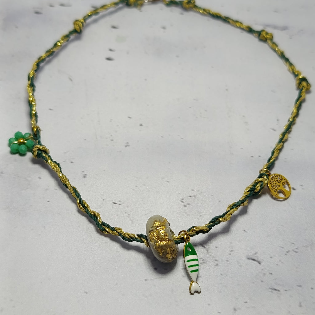 Collier Harmonie Dorée – Nature & Symboles Une Lueur de Bonheur