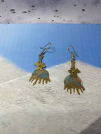 Boucles d’oreilles Aqua – Laiton doré et oxydé