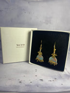 Boucles d’oreilles Aqua – Laiton doré et oxydé