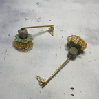 Boucles Florésia – Béton, Doré & Laiton Oxydé Une Lueur de Bonheur