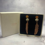 Boucles d’oreilles Plumes Cuivre – Béton & cuivre