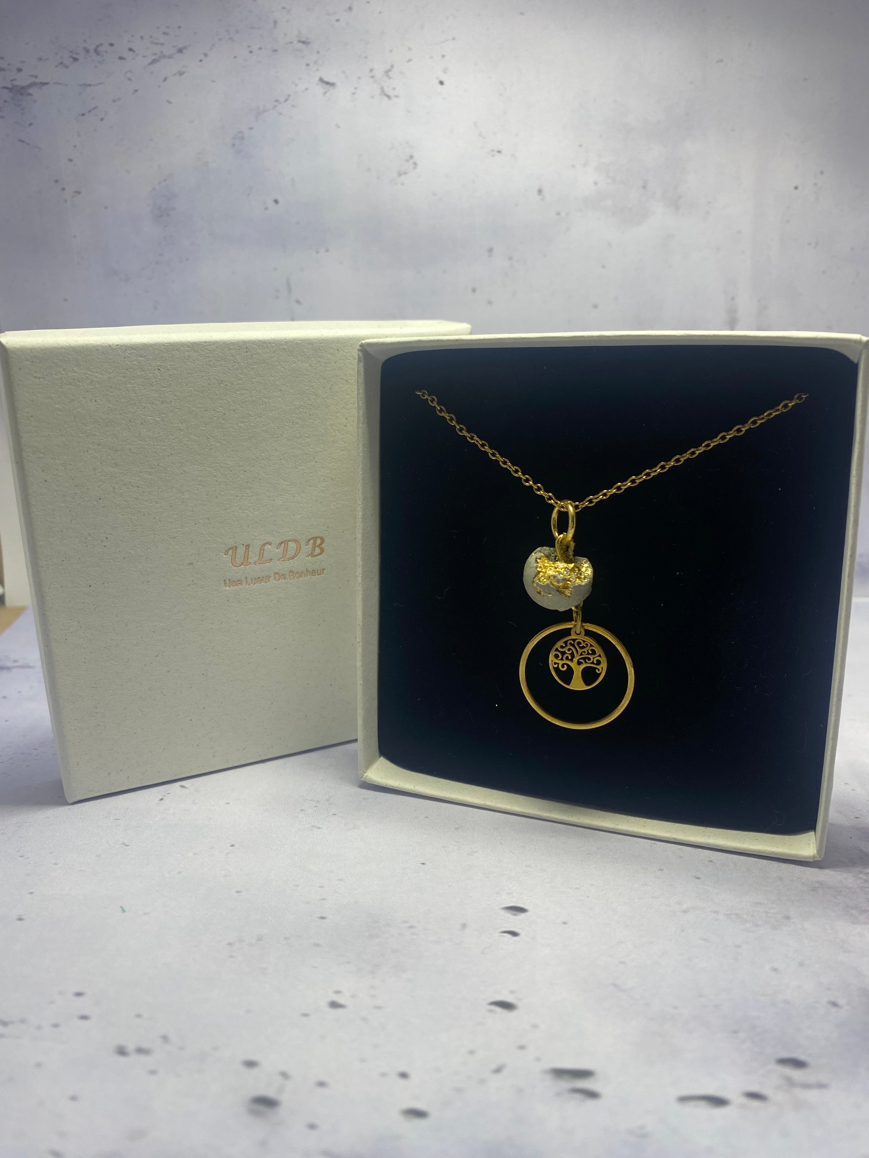 Collier Freedom – Béton & Or