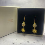 Boucles d’oreilles Petit Soleil – Béton & acier doré