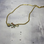 Collier MonkeyLove – Laiton et béton incrustée de feuille d'or