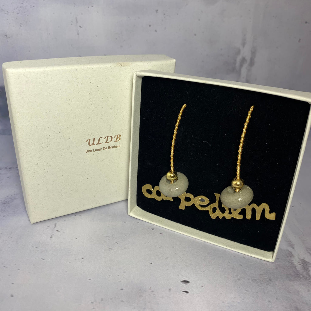 Boucles d’oreilles Carpe Diem – Béton & Laiton