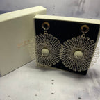 Boucles d’oreilles Dentelia Argent – Dentelle métallique & béton