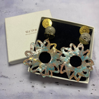 Boucles Solarys – Béton & Laiton Oxydé Une Lueur de Bonheur