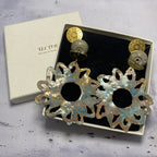 Boucles Solarys – Béton & Laiton Oxydé Une Lueur de Bonheur