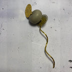 Boucles d’oreilles Onde d’Or – Béton & acier doré