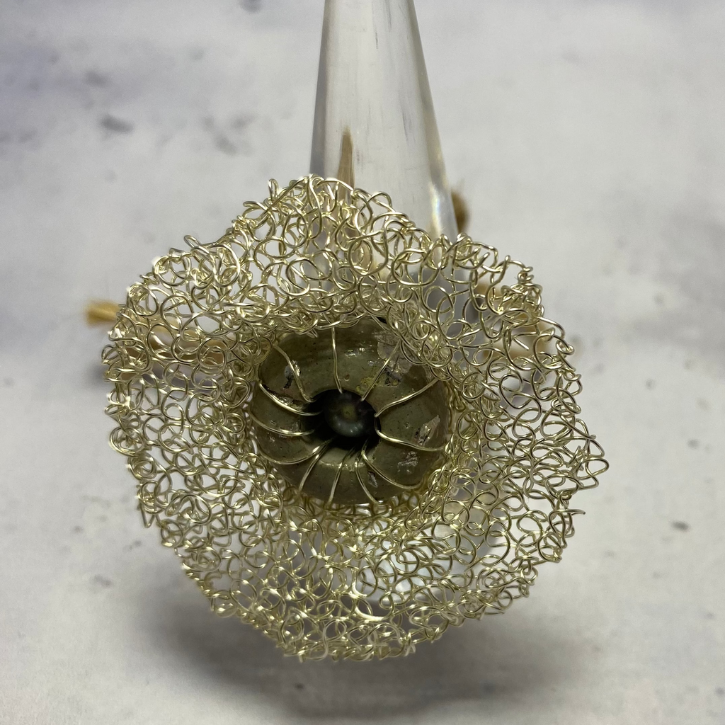 Bague Floralis – Béton & Fil métalique argent Une Lueur de Bonheur