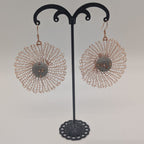 Boucles d’oreilles Dentelia Cuivre – Dentelle métallique & béton Une Lueur de Bonheur